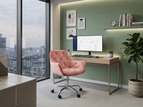Irodai szék Q-190 VELVET, óarany rózsaszínű