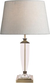LAURA ASHLEY 3553066-Q CARSON Kristály Asztali lámpa Antik sárgaréz, Fehér B22 IP20