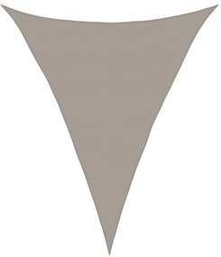 világosszürke háromszög alakú HDPE napvitorla 160 g/m² 5x6x6 m