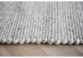 Világosszürke gyapjú szőnyeg 400x300 cm Auckland - Rowico
