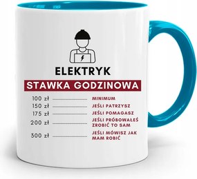 Kék Bögre Villanyszerelőknek Óradíj Nyomtatott Fényképpel