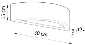 Sollux SL.1459 - Fali lámpa ATENA 1xE27/15W/230V 30 cm fehér