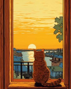 Poszter 40x50cm Nyugat a macskaszemeken keresztül