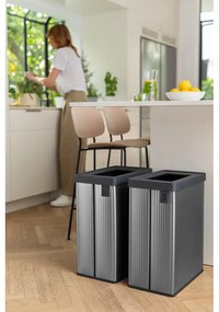 Szürke újrahasznosított műanyag szelektív szemetes 54 l Verto Recycle – Curver