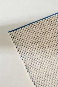 Kék-bézs kézi szövésű gyapjú szőnyeg 140x200 cm Lenu – noo.ma