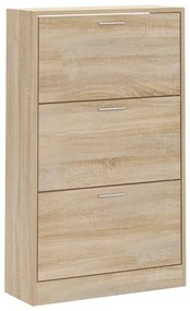 sonoma tölgy színű szerelt fa cipőszekrény 63x24x103 cm