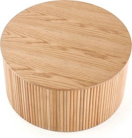 Tamis kerek dohányzóasztal 80 cm - natúr