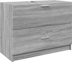 vidaXL szürke sonoma színű szerelt fa mosdószekrény 78 x 37 x 59 cm