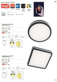 Redo 90290 - ISOLA LED kültéri mennyezeti lámpa s érzékelővel, 24W, IP54