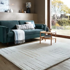 Krémszínű kézi szövésű gyapjú szőnyeg 120x170 cm Dottie Geometric – Flair Rugs