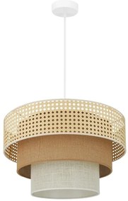 Brilagi - CEDAR LUNETA rattan függeszték 1xE27/15W/230V, 45 cm, barna/krém