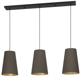 Eglo 390196 - Csillár zsinóron PETROSA 3xE27/40W/230V barna