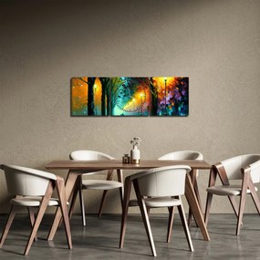 Kép - Éjszakai séta (órával) (90x30 cm)