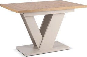 Modern bővíthető étkezőasztal CLARK 120–160 cm artisan tölgy kasmír