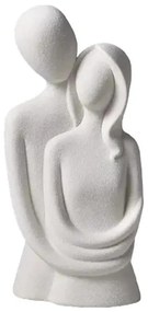 Fehér kerámia asztali dísz, 21x8,5x10 cm