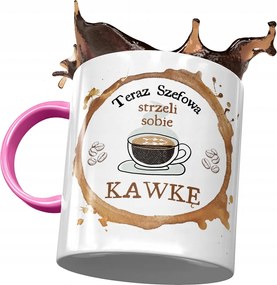 Rózsaszín Bögre A Főnöknek Kávét Lőnek Nyomtatott Fotóval