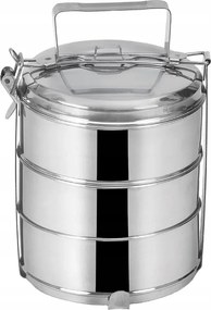 Ebédlőtál Acél Ételtároló 3 szintes Orion 3x1,3 L