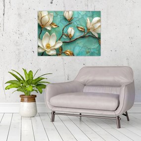 Kép - 3D magnóliák (70x50 cm)
