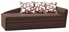 Széthúzható kanapé, barna, balra, LAOS