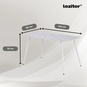 Ravena 6+1 étkező garnitúra fehér-fehér