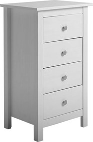 Fehér borovi fenyő magas komód 46x80 cm Berna – Marckeric