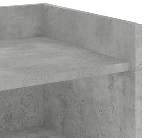 betonszürke szerelt fa tálalószekrény 73,5 x 35 x 75 cm