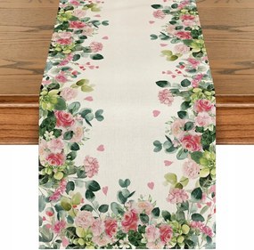 Artoid Fashion futópad 40x140 cm rózsaszín virágok Húsvét