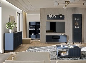 ELEGANZO LS-5 magasvitrin sötétkék színben