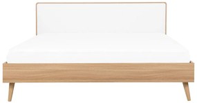 Franciaágy 180 cm SERVI (ágyráccsal és LED világítással) (világos fa). 1007525