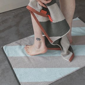 Mentazöld bio pamut fürdőszobai kilépő 50x80 cm Diagonal – Mette Ditmer Denmark