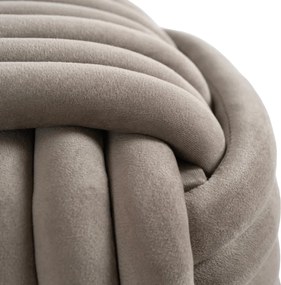 Fonott puff bézs színben, bársony kárpittal, MAGMA