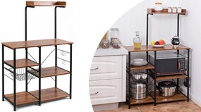 Tároló állvány kosárral