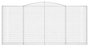 2 db íves horganyzott vas gabion kosár 400x30x180/200 cm