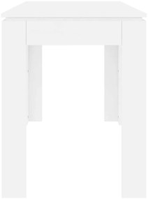 Fehér szerelt fa étkezőasztal 120 x 60 x 76 cm