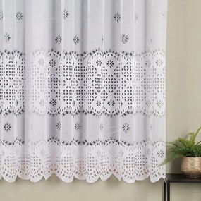 Jacquard Függöny Nappali Szoba Konyha 170cm fehér