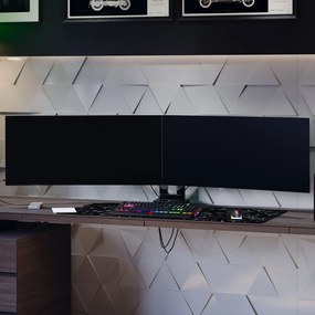 Képernyőállvány két 49 hüvelykes monitorhoz, szürke-fekete RGB X-Arm Dual