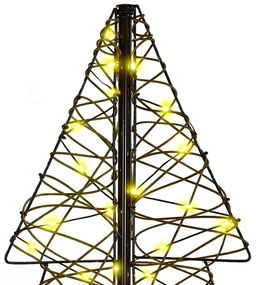 Karácsonyfa 100 LED-del Meleg fehér 120 cm Rattan