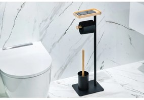 AWD WC kefe állvány polccal és WC papír tartóval