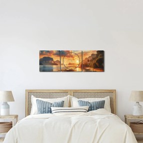 Kép - Kilátás a partról (órával) (90x30 cm)