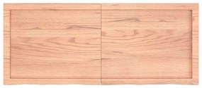 világosbarna kezelt tömör fa fürdőszobai pult 120x50x(2-6) cm