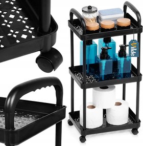 Gurulós babakocsi mobil fürdőszoba konyhai polc 3 szintes szekrény polc