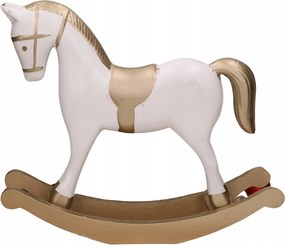 Fából készült hintaló arany elemekkel 26,5x23cm