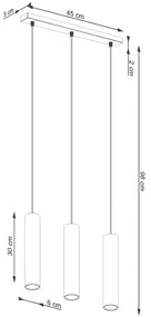 Krémszínű függőlámpa Castro – Sollux