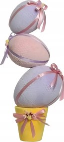 Dekoratív Húsvéti tojás masnival, pasztell kaspóban Húsvét 70cm