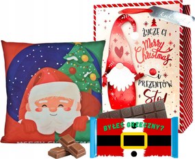 Mikulás Ajándék Karácsony Gyerek Fiú Szett Párnával Édességek