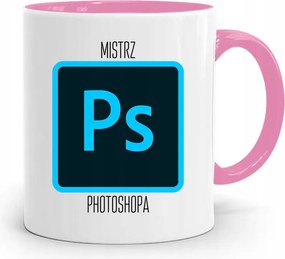 Rózsaszín Bögre Ajándék Grafikusoknak Photoshop Mester Nyomtatott Fotóval