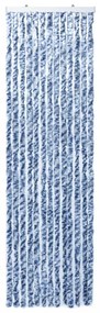 kék és fehér zsenília rovarfüggöny 56 x 200 cm