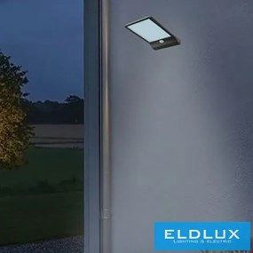 UNIVERSO Solarlámpa-PIR 3.7V-2000mAH 5.5V-1.8W CCT IP65 fekete