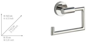 WENKO 20216100 - WC-papírtartó BOSIO SHINE 15x10,5 cm rozsdamentes acél/ezüst