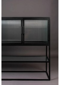 Fekete fém tálalószekrény 150x90 cm Boli – Dutchbone